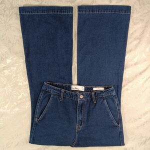 Sam Edelman Jeans Womens 29 Dark Blue Highrise Bay Flare Trouser Jean